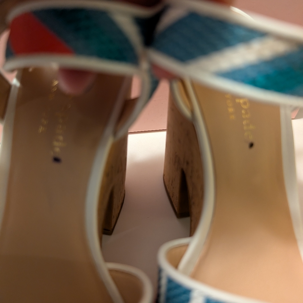 Kate Spade New York Grace Striped Platform Sandal Women's Size 6.5 - Picture 6 of 9
